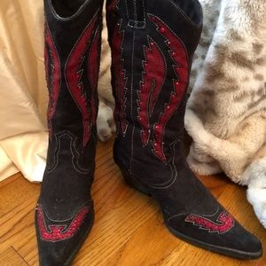 Anne Michelle Black Western Boots